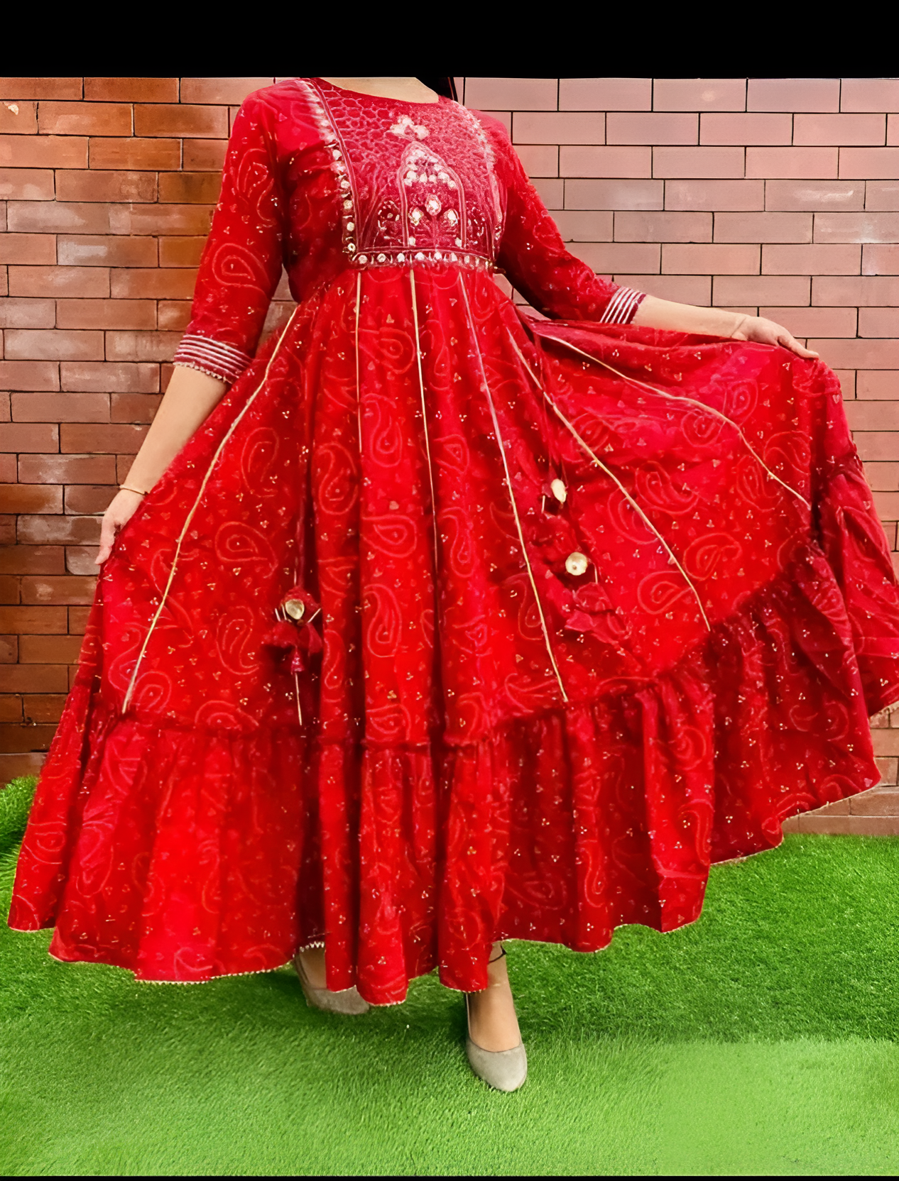 RIAL™ Red Anarkali Kurti