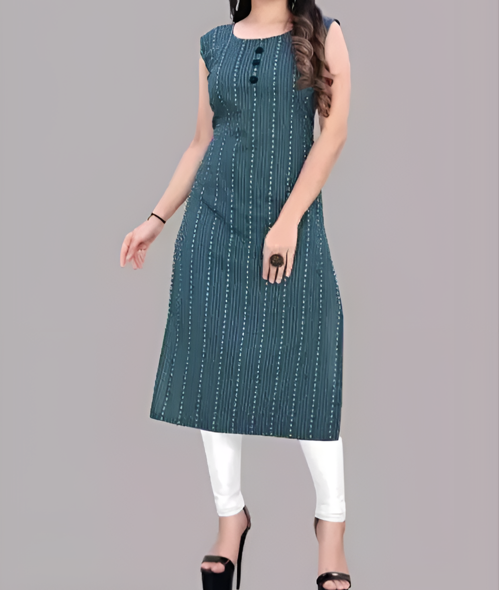 Women's Cotton A -Line Kurti