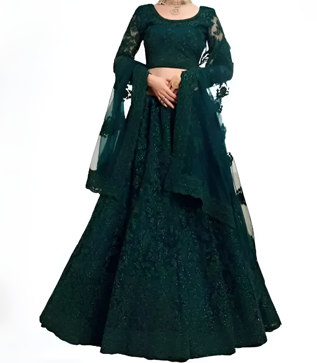 FURBELOW™ Embellished Semi Stitched Lehenga Choli