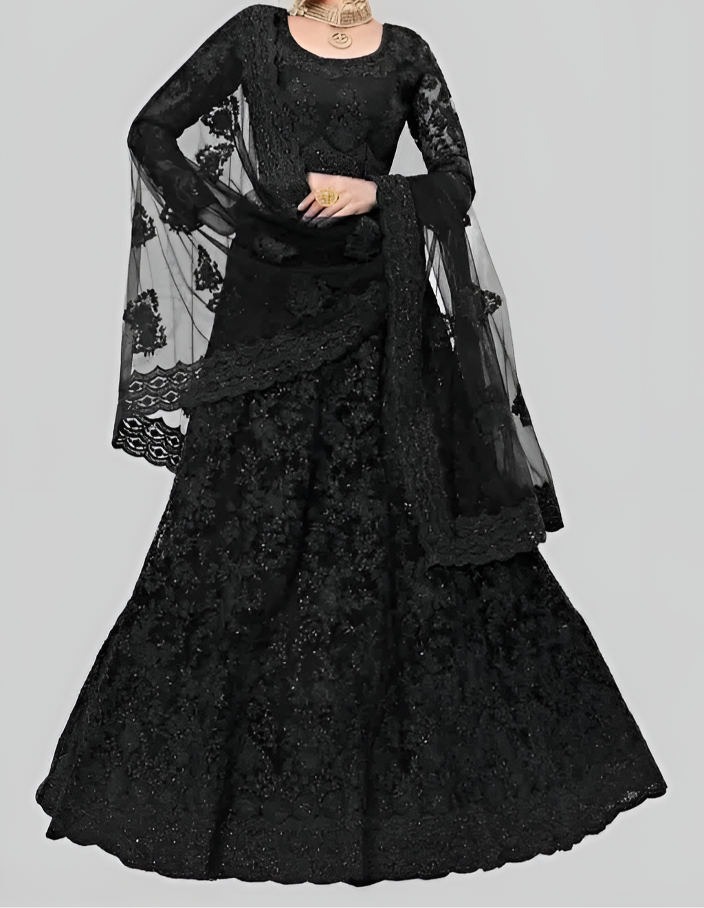 FURBELOW™ Embellished Semi Stitched Lehenga Choli
