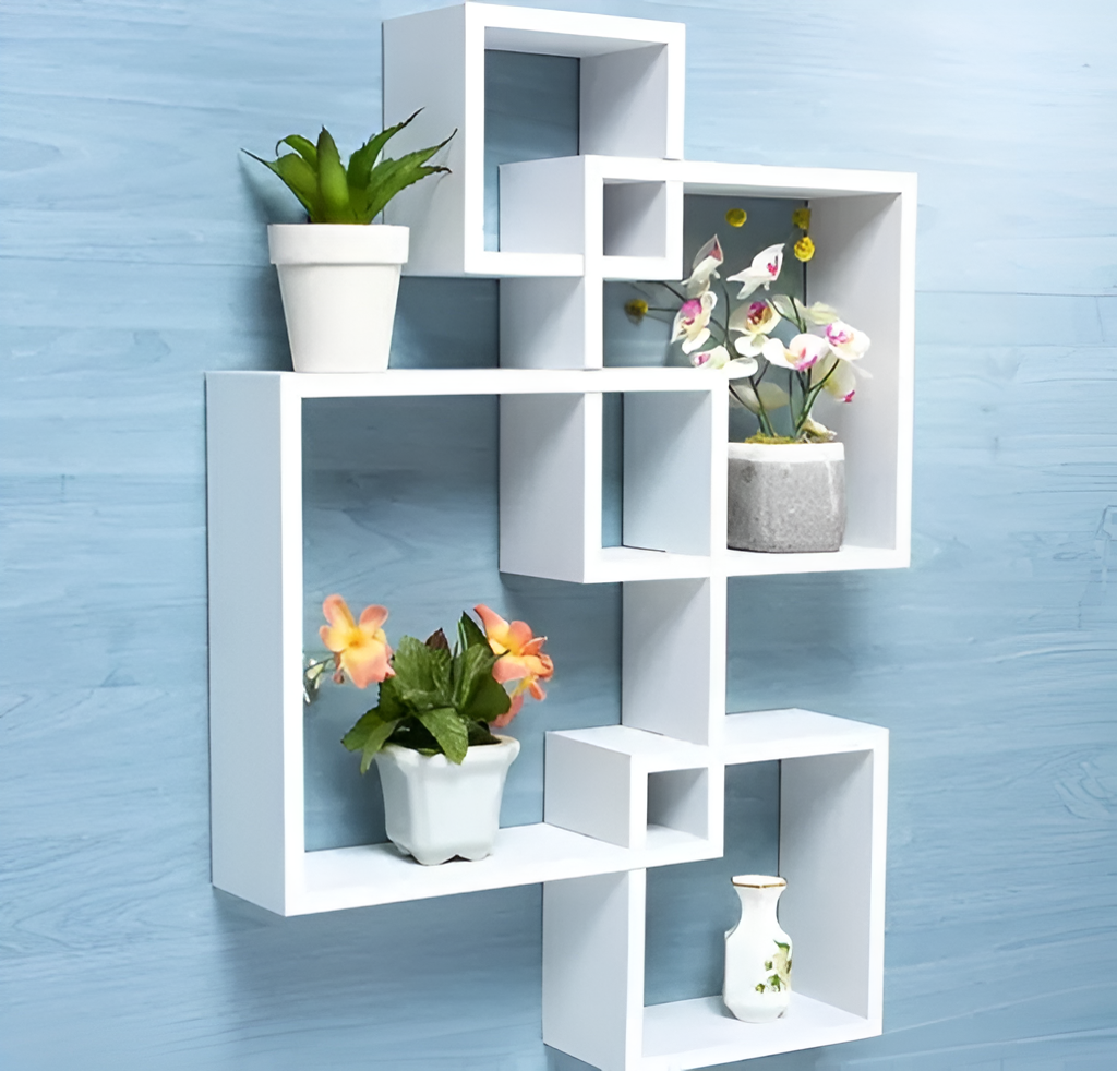 Furbelow™ Intersecting Wall Mount Wall Shelf