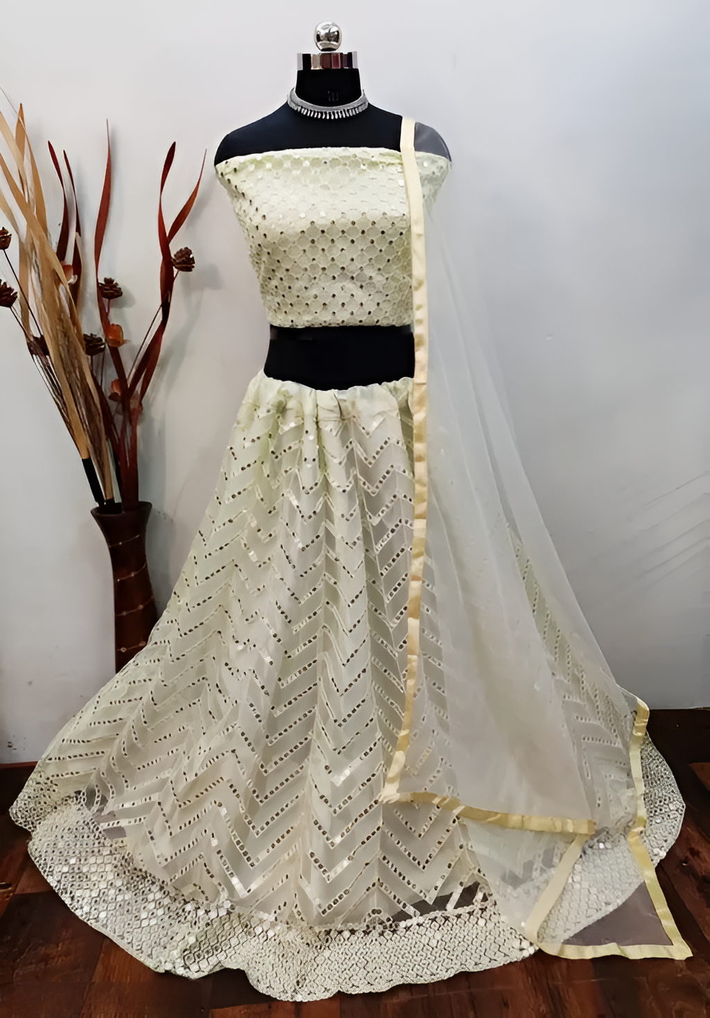 FURBELOW™ Net Lehenga Choli & Dupatta