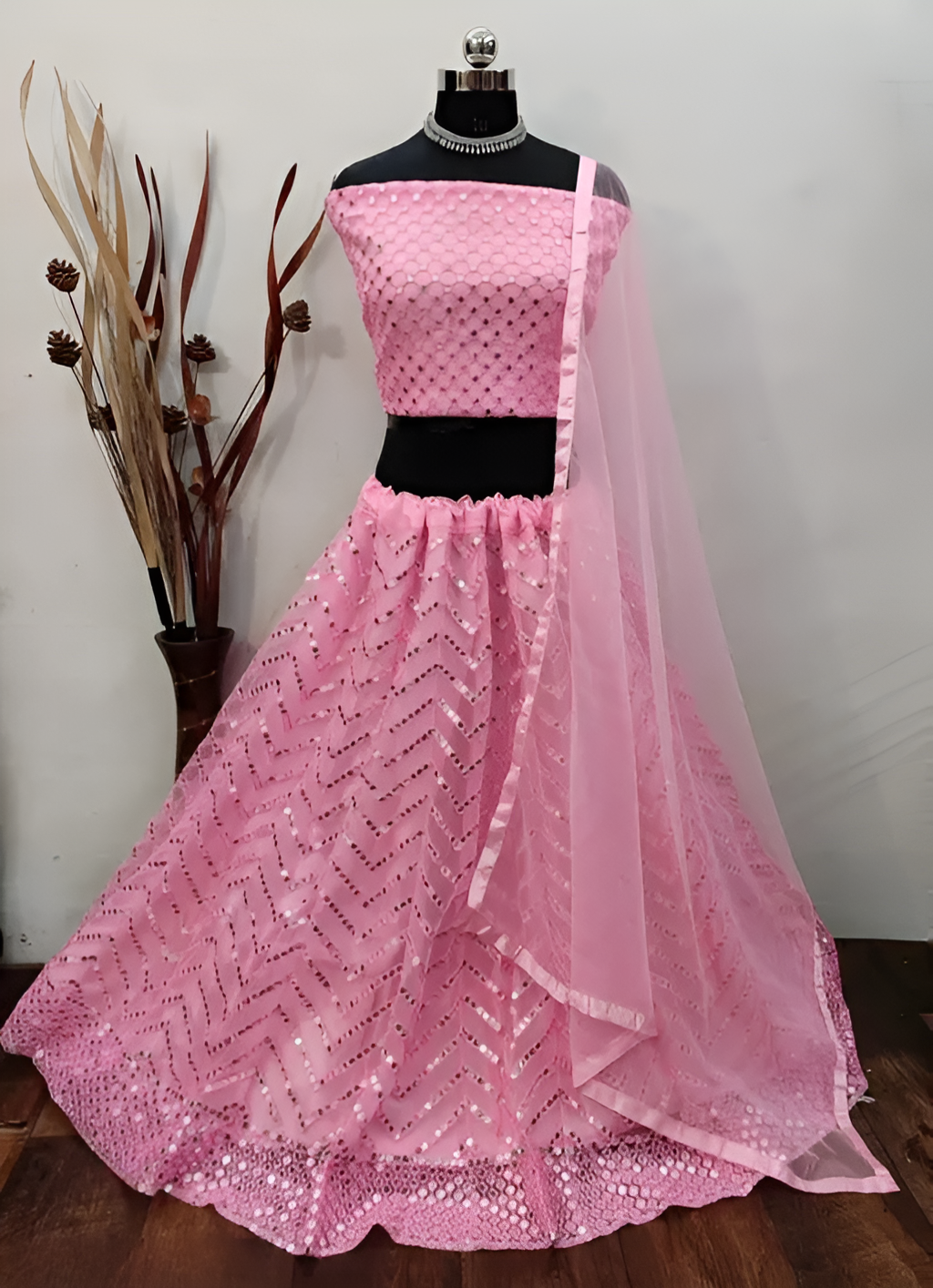 FURBELOW™ Net Lehenga Choli & Dupatta