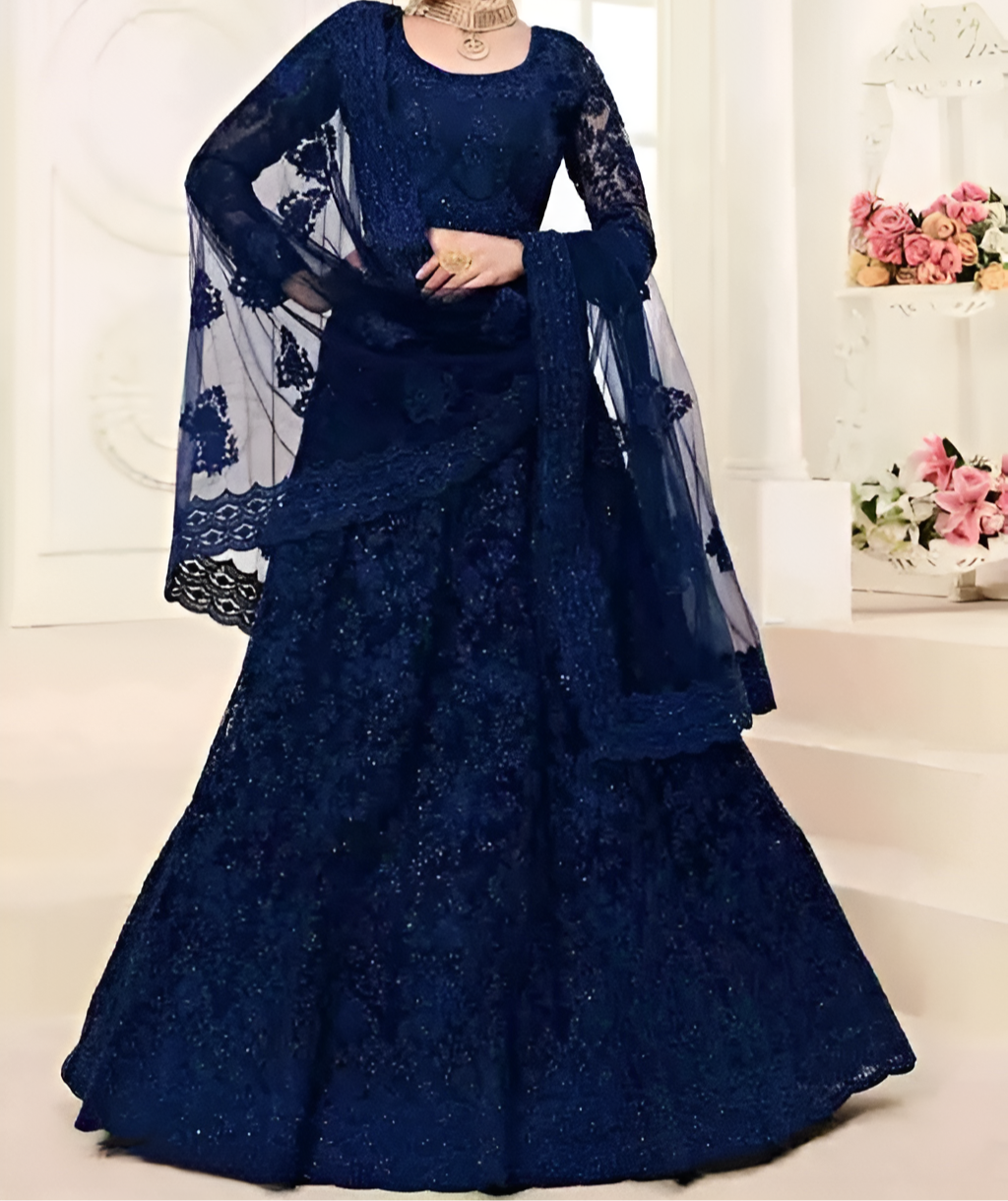 FURBELOW™ Embellished Semi Stitched Lehenga Choli