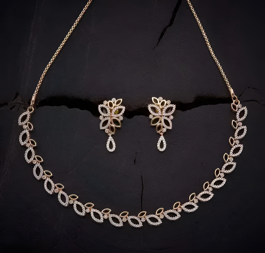 CZ™ Stone Necklace with Earring