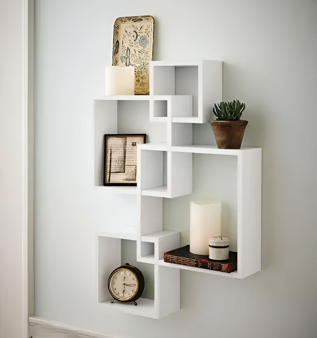 Furbelow™ Intersecting Wall Mount Wall Shelf