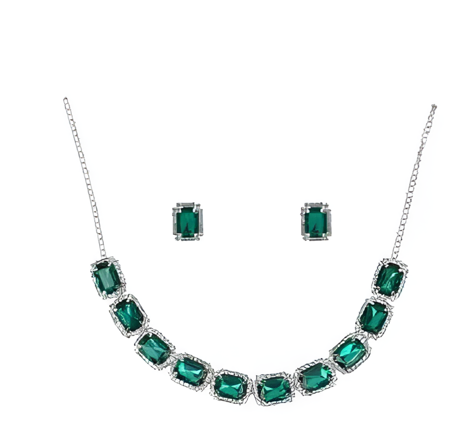 Anuttam's™ kundan and crystal necklace