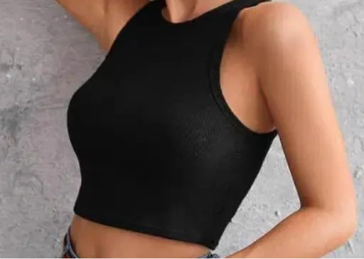 TUSI-TANK TOP COMBO BLACK-WHITE