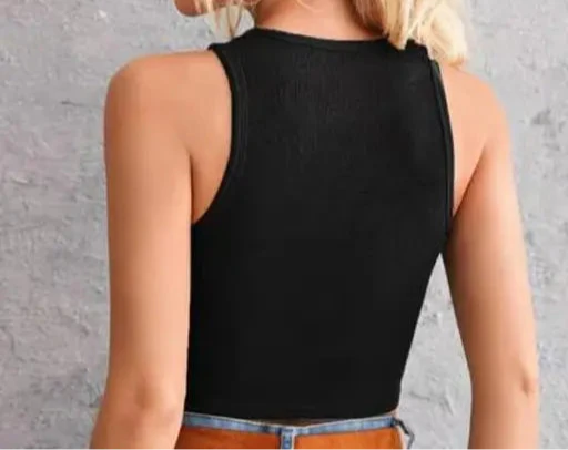 TUSI-TANK TOP COMBO BLACK-WHITE