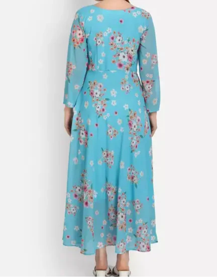 SKY BLUE ANARKALI KURTI