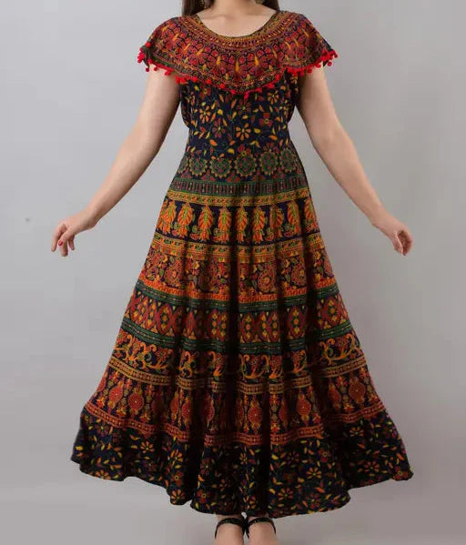 Cotton Printed Anarkali Dress