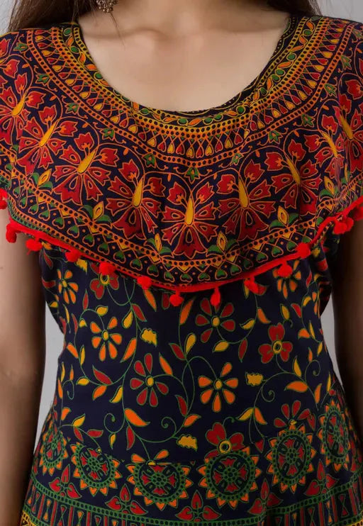 Cotton Printed Anarkali Dress