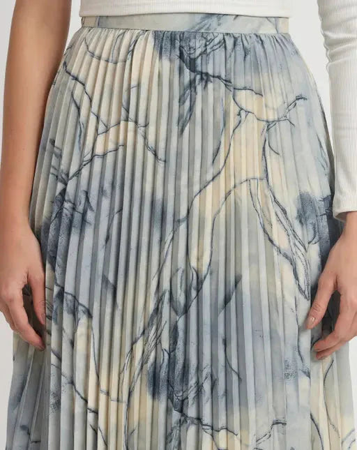 LookShine™ | Skirt For Women | Marble Elegance A Woman's A-Line LONG Printed Skirt Masterpiece