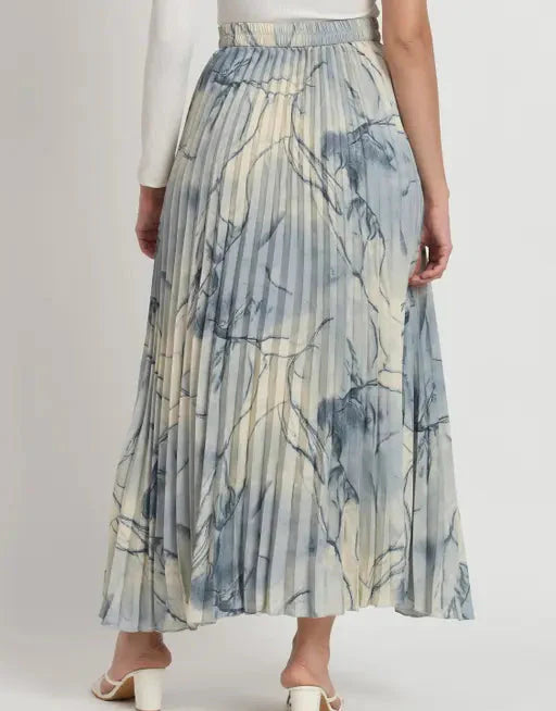 LookShine™ | Skirt For Women | Marble Elegance A Woman's A-Line LONG Printed Skirt Masterpiece