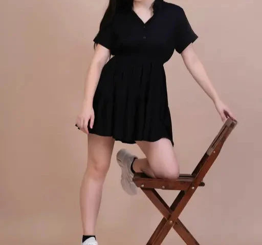 Women Short Dress (Black)