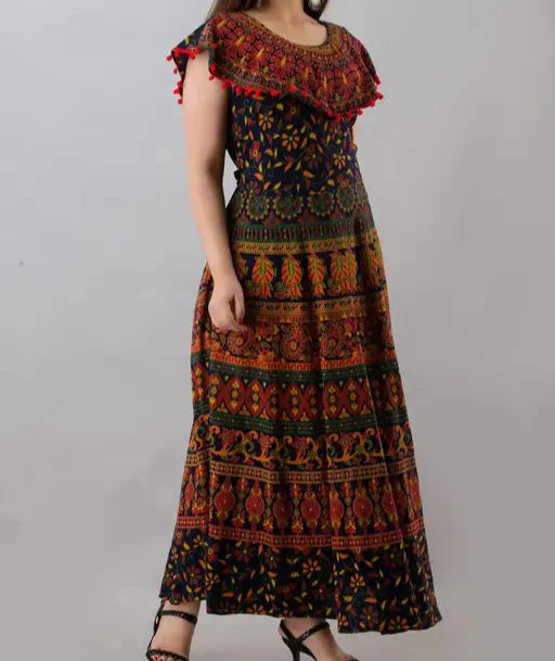 Cotton Printed Anarkali Dress
