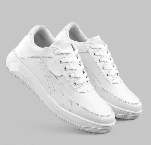 TES™ Casual White Sneakers with Laces