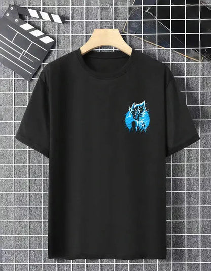 TES™ KAKASHI printed anime oversized T-shirt (BLACK)