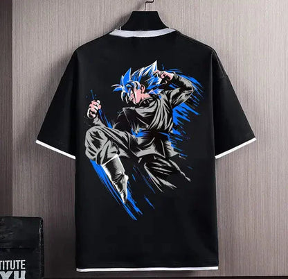 TES™ GOKU printed anime oversized T-shirt